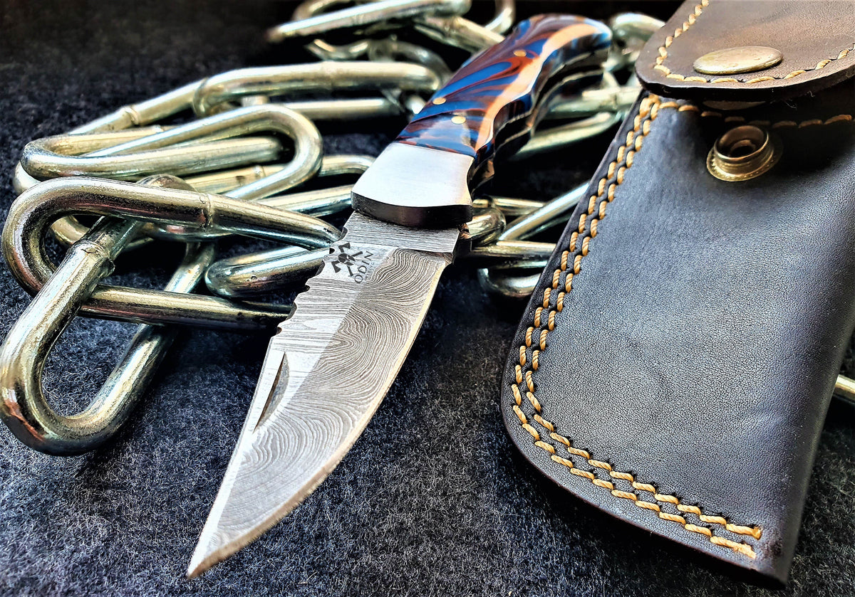 ODIN VIKING Damastmesser Odin Viking Edc, Leichtes Gewicht, UBUO DESIGN MESSER
