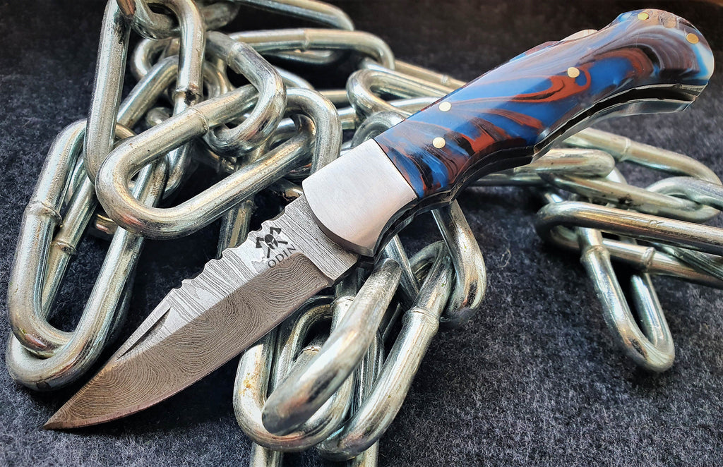 ODIN VIKING Damastmesser Odin Viking Edc, Leichtes Gewicht, UBUO DESIGN MESSER