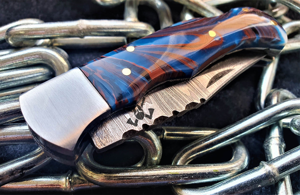 ODIN VIKING Damastmesser Odin Viking Edc, Leichtes Gewicht, UBUO DESIGN MESSER