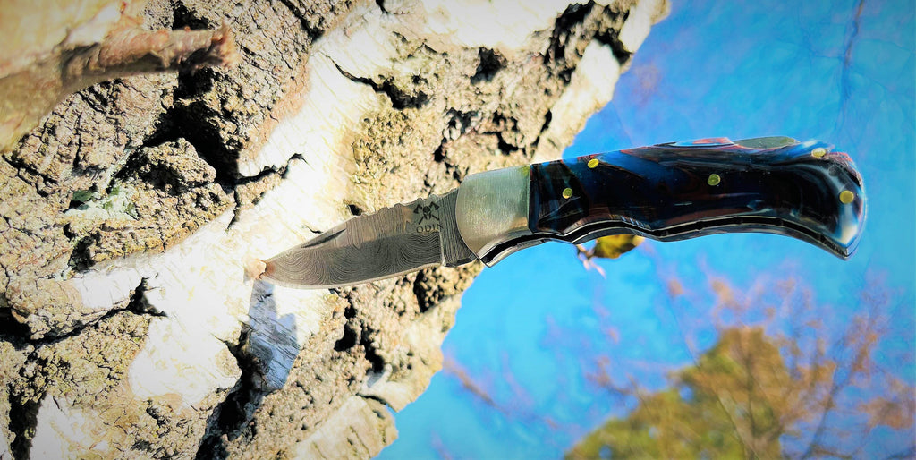 ODIN VIKING Damastmesser Odin Viking Edc, Leichtes Gewicht, UBUO DESIGN MESSER