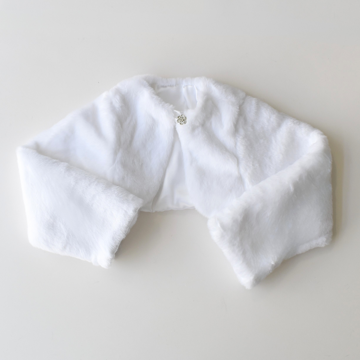 White Fur Bolero