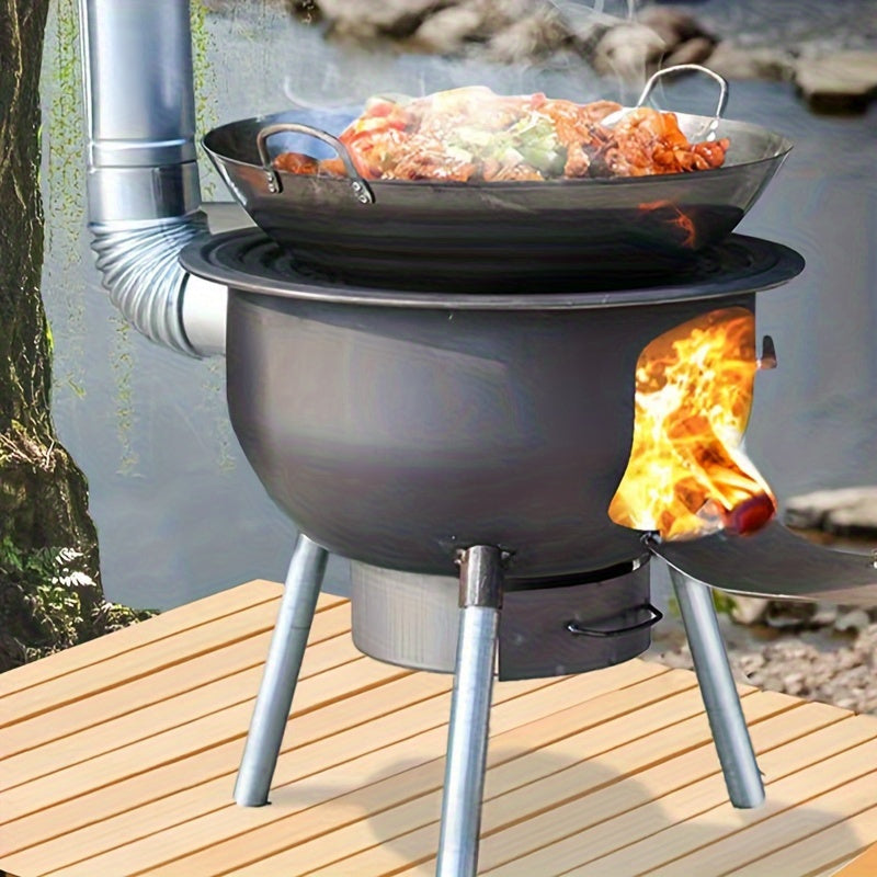 Portable Iron Camping Stove Wood Burning Outdoor