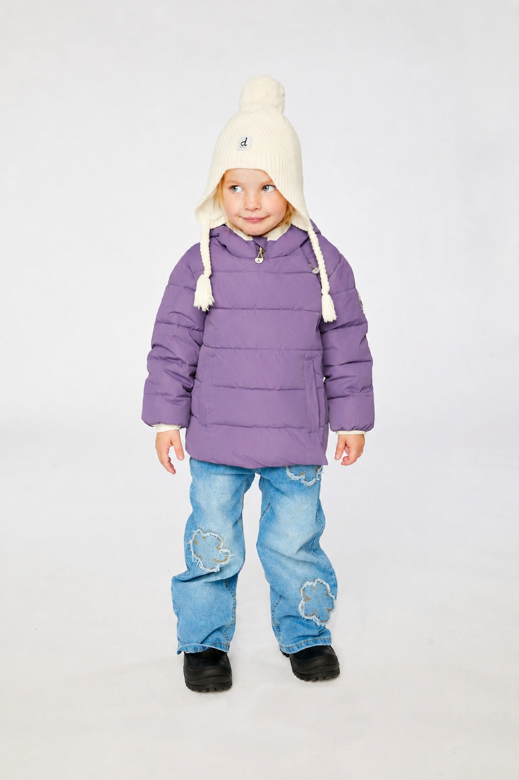 Winter Jacket Adapted For Car Seats Violet