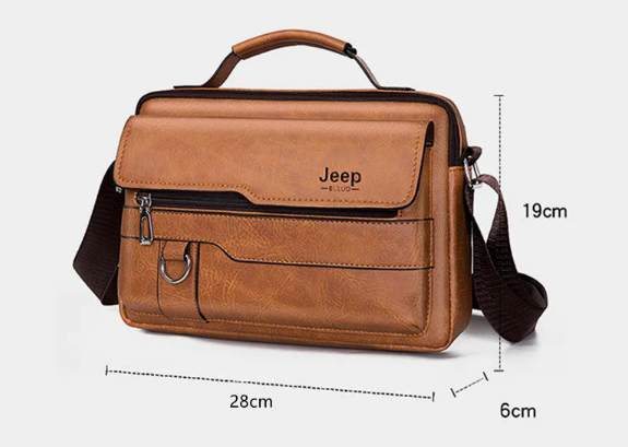 Men's High-Quality PU Leather Crossbody Messenger Bag