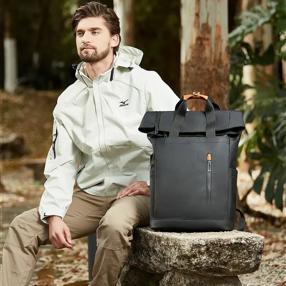 Ravel Expandable Laptop Backpack Waterproof Black