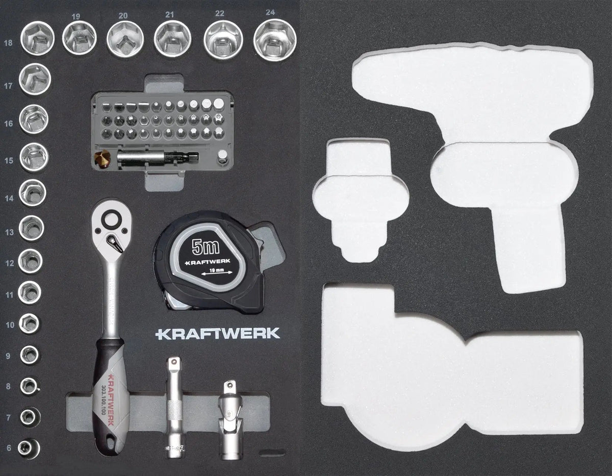 werkzeugkoffer b147, 3/8",97-tlg. ohne powertool mit bosch