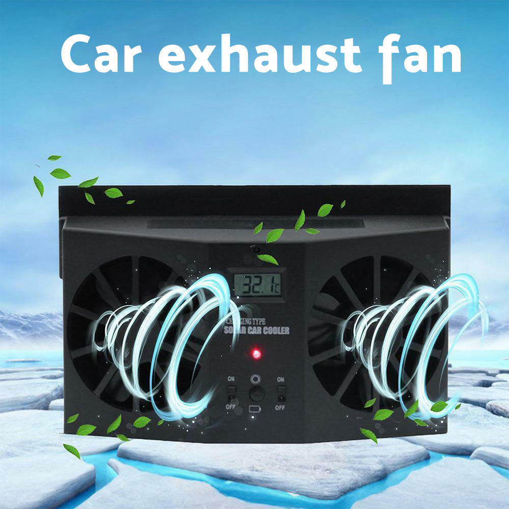 Solar Powered Car Cooling Fan Suitable for Universal Car