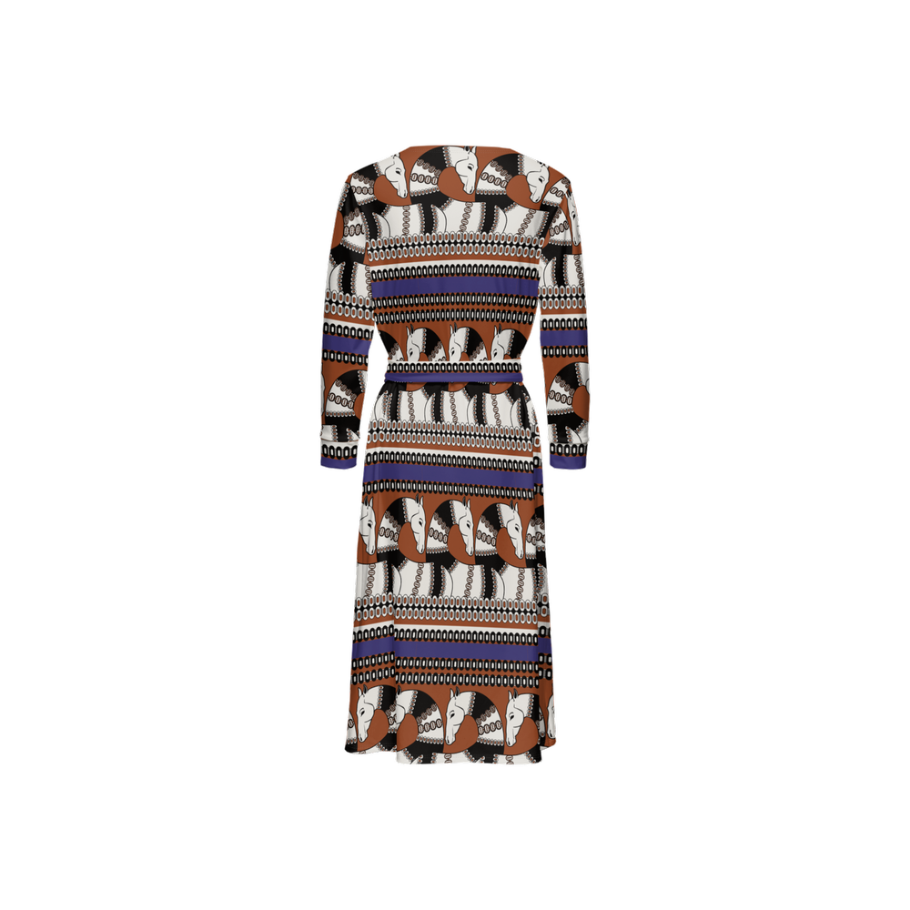 Women's  Sleeve Wrap Winter  Dress-Heavy Knit