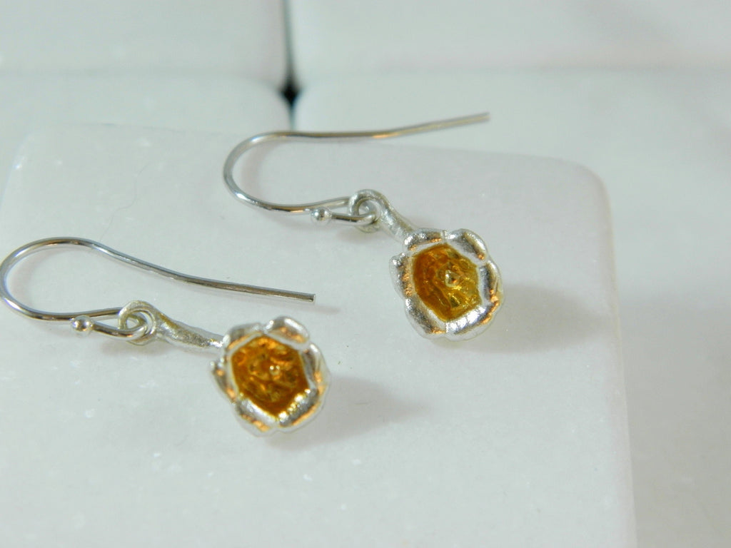 Real Lily of the Valley Silver Dangle Earrings, Handmade Nature Jewelry, Organic Botanical Dangles, Gift for Purity & Happiness, Sterling Silver 925