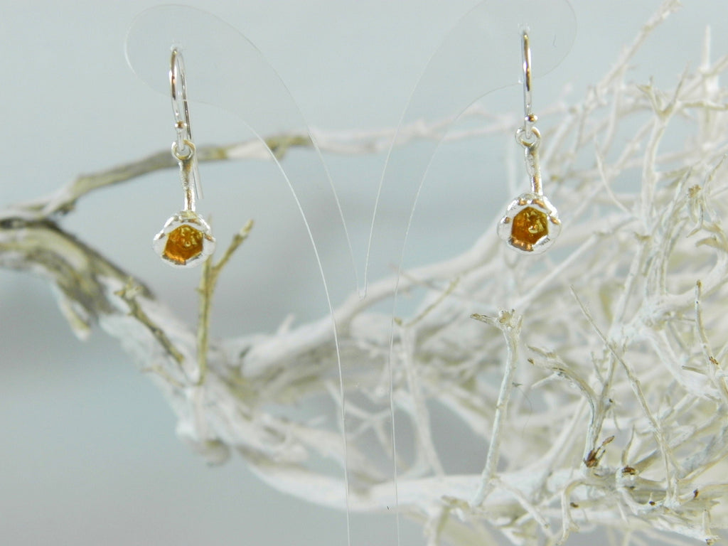 Real Lily of the Valley Silver Dangle Earrings, Handmade Nature Jewelry, Organic Botanical Dangles, Gift for Purity & Happiness, Sterling Silver 925