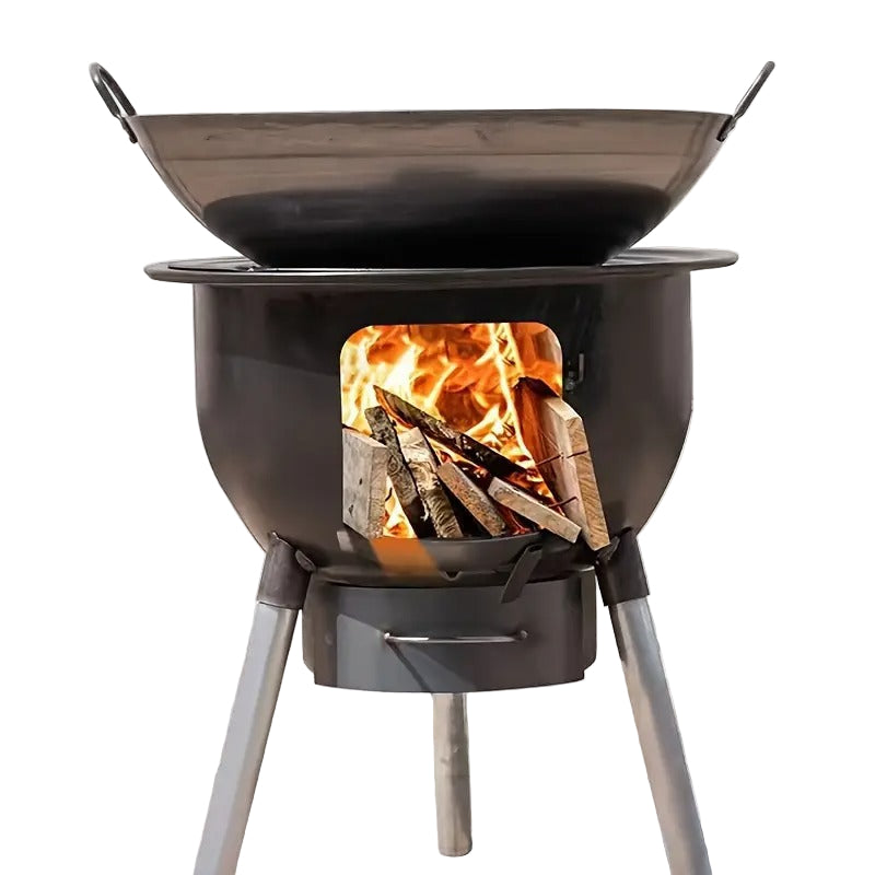 Portable Iron Camping Stove Wood Burning Outdoor