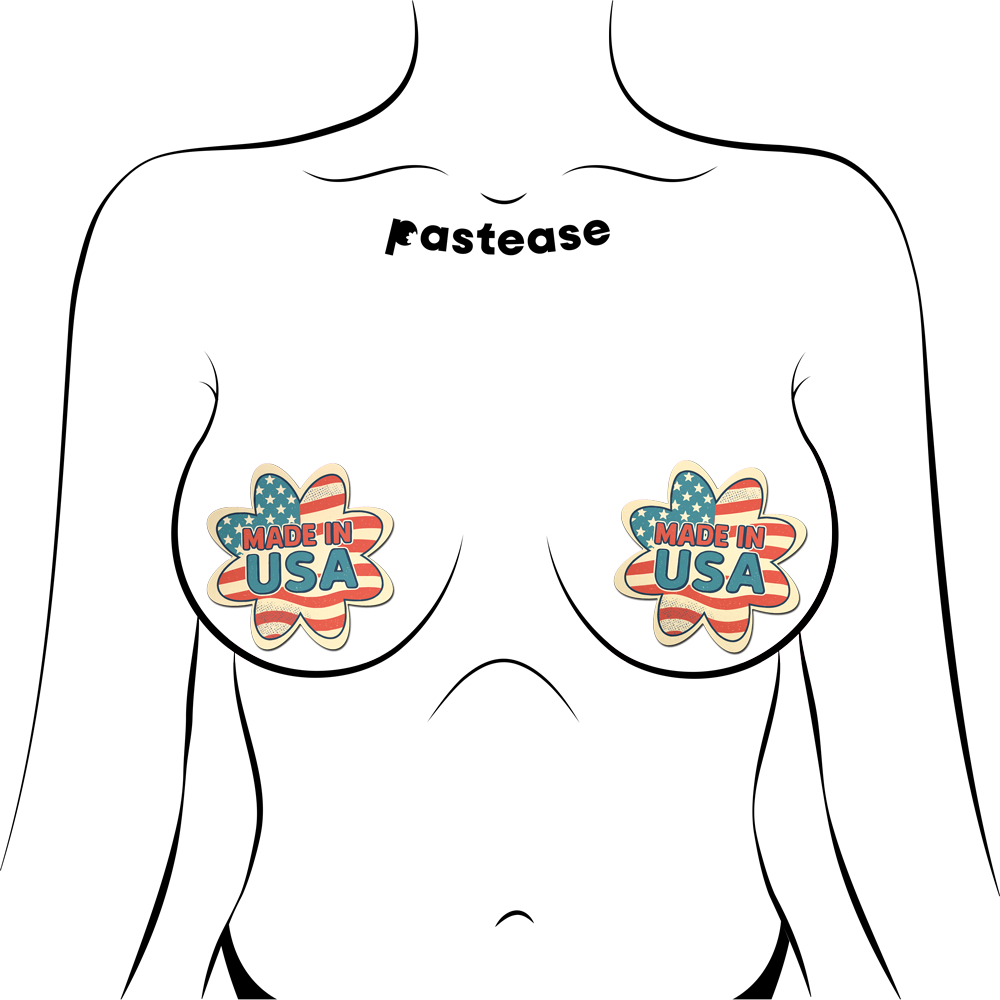 5-Pack: Patriotic Made in USA Flag Petal Breast Pasties by Pastease®