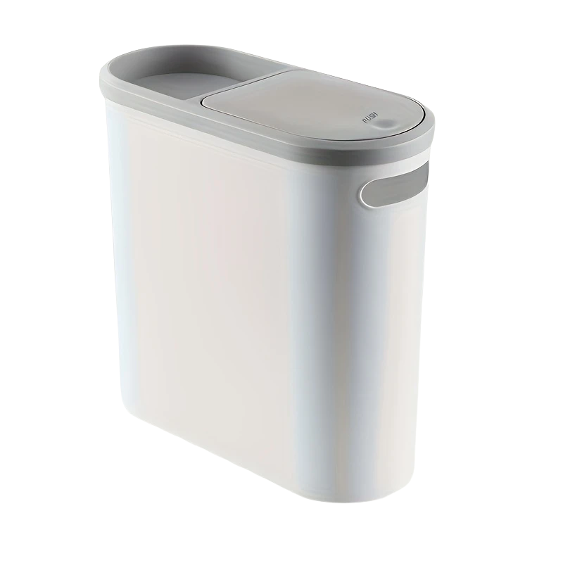 Slim Bathroom Trash Can with Lid