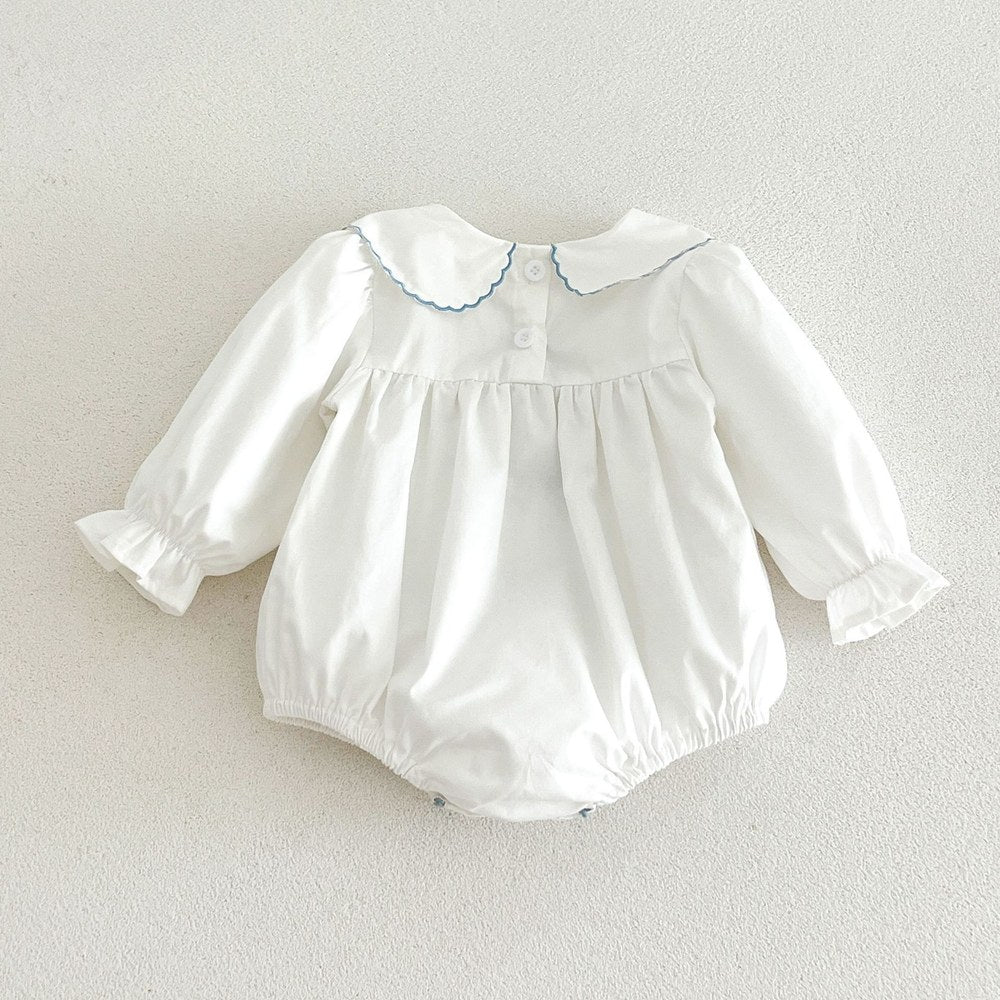 MyKids-USA® Baby Kids Girls Princess Long Sleeves Butterfly-bows Embroidered Bodysuit
