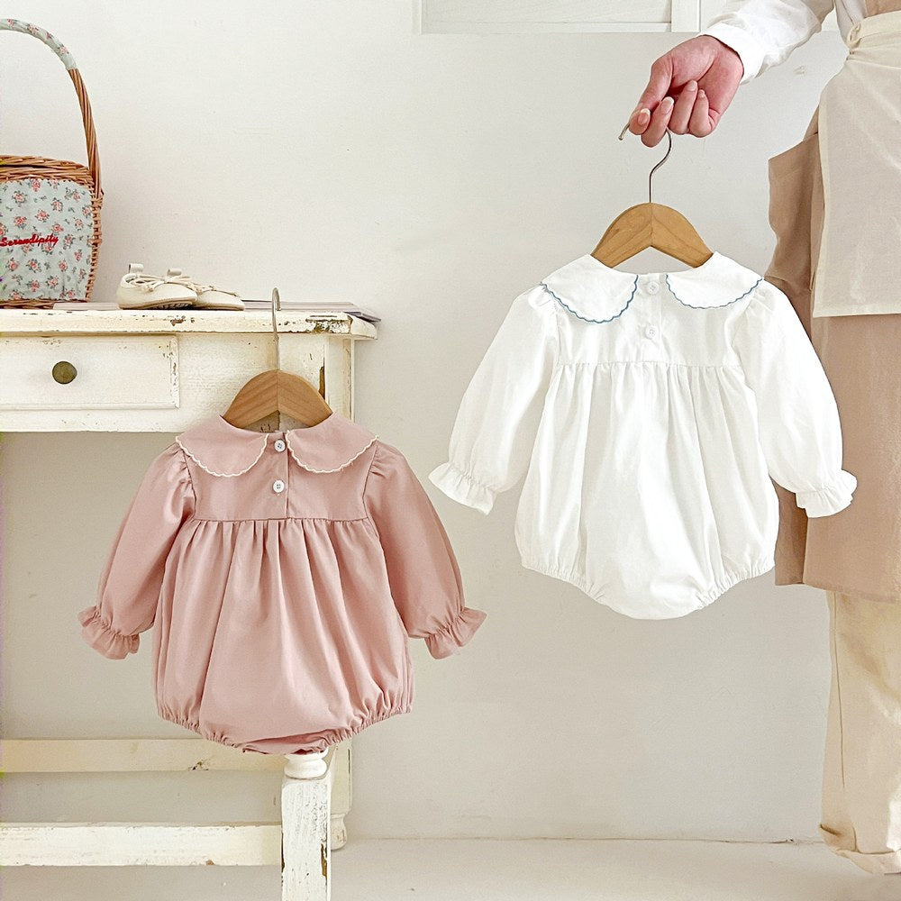 MyKids-USA® Baby Kids Girls Princess Long Sleeves Butterfly-bows Embroidered Bodysuit
