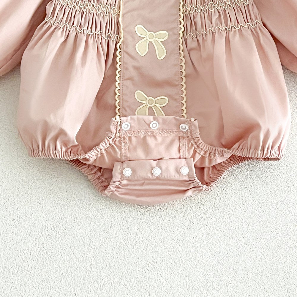 MyKids-USA® Baby Kids Girls Princess Long Sleeves Butterfly-bows Embroidered Bodysuit